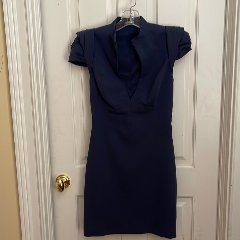 Black Halo Blue Dress.